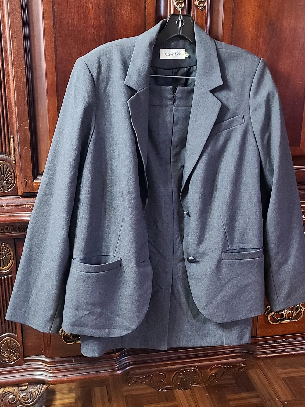 Women's 14w Blazer And Skirt Set